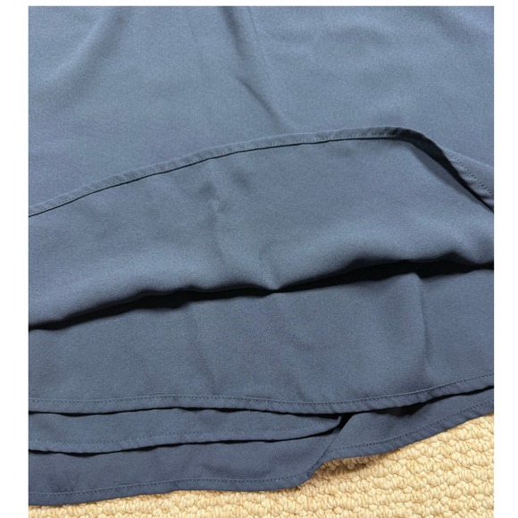 Versona Tank Top Womens Large Navy V-Neck Strappy Back Sleeveless Gauze Blouse - Picture 4 of 6